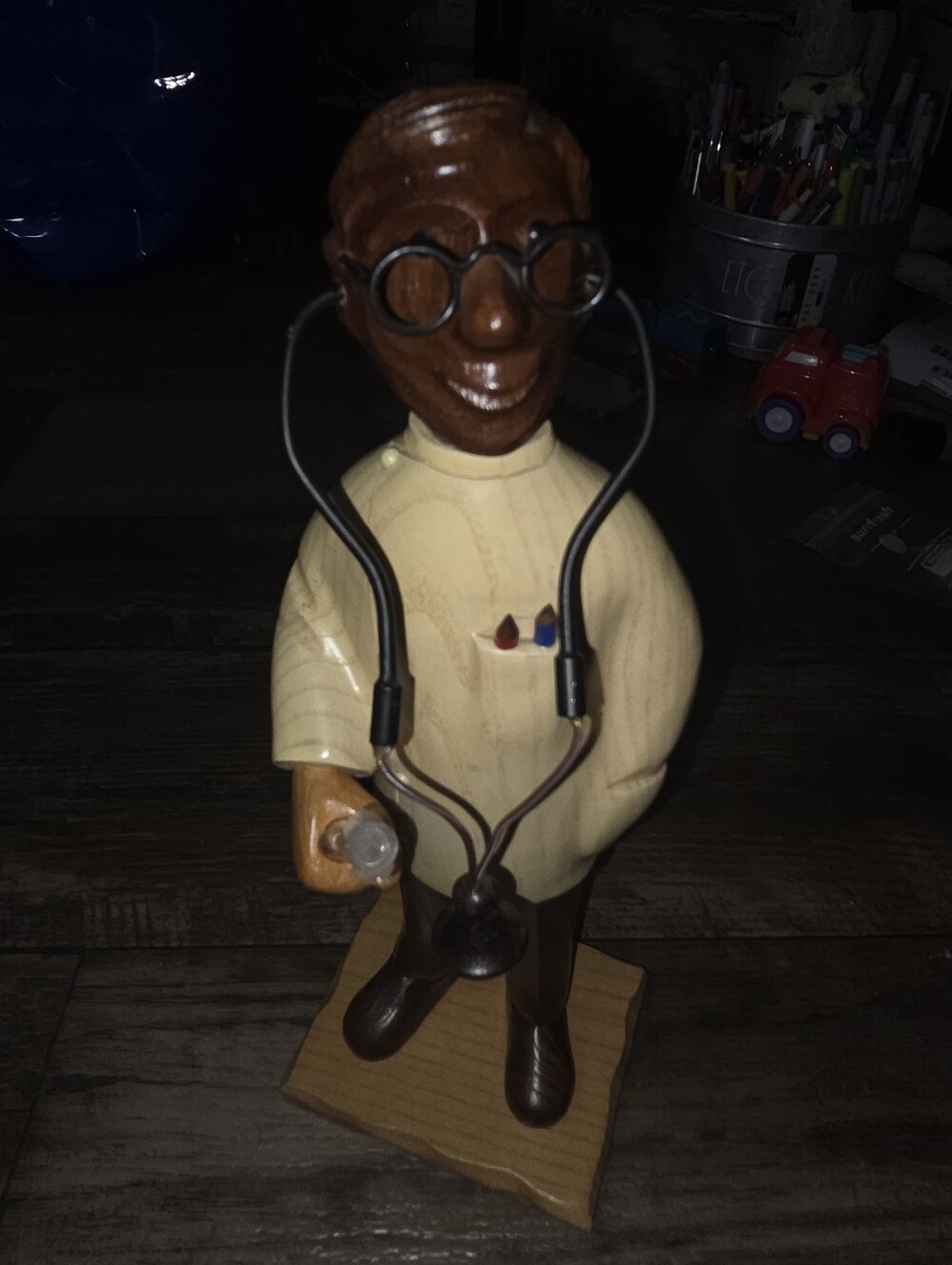 Vintage Romer of Italy Hand-Crafted Wood Doctor Caricature Charming Mid-Century